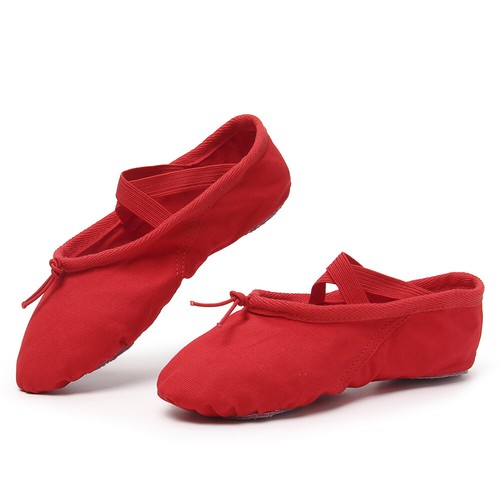 Children Ballet Dance Shoe Adult Canvas Split Sole Pointe Slippers Practice Kid - Picture 90 of 108