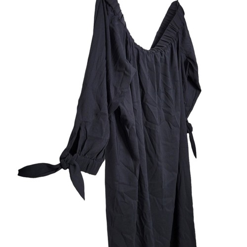 LOFT Off The Shoulder Dress Tie Cuff Sleeves Shift Dress Small - Picture 3 of 9