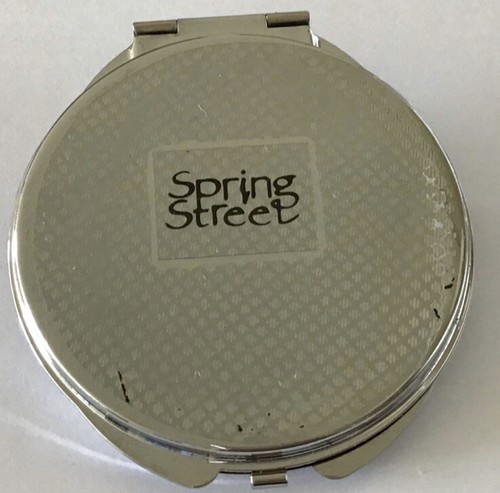 Spring Street Breast Cancer Pink Silver Rhinestones Mirror Compact Pre-owned - Picture 6 of 6