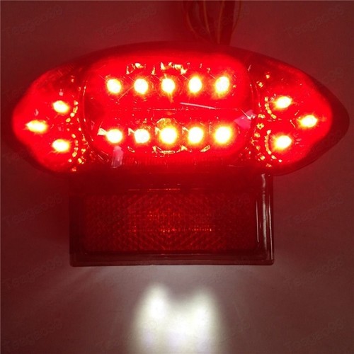 Smoke Integrated LED Tail Light Turn Signals For Suzuki GSX1300R Hayabusa 97-07 - Picture 8 of 10