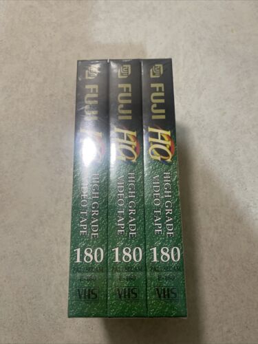 3 x 180 Minute VHS Blank Video Tape 3 Hour Brand New Sealed Sony TDK