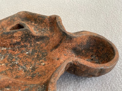 Single Antique Cast Iron George Washington Figure Rusty Fire Dog Andiron Salvage - Picture 18 of 21