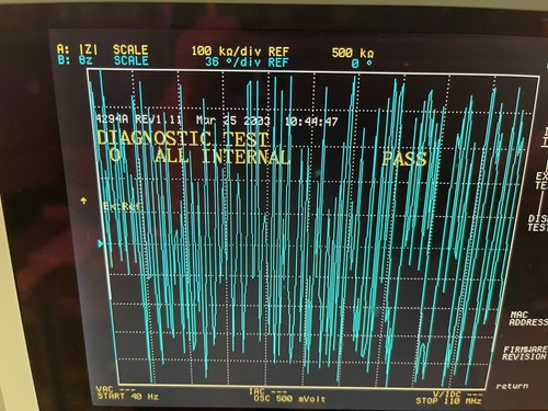Agilent Keysight 4294A 40Hz - 110MHz Precision Impedance Analyzer ,Opt. 1D5_0422 - Picture 8 of 12