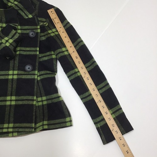 Tribal Women’s Buffalo Plaid Wool Blend Jacket Coat Size 2 Green Black - Picture 9 of 12