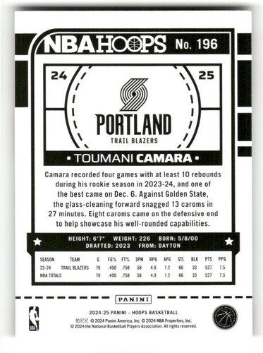 2024-25 NBA Hoops Rookies & Tribute *You Pick* #151-300 - Picture 75 of 263