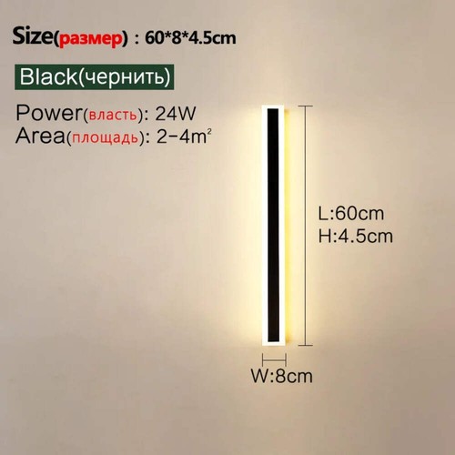 Lámpara de Pared LED Exterior - Larga, IP65 Impermeable, para Jardín, Balcón, Entrada, St - Imagen 17 de 91