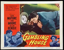 GAMBLING HOUSE Movie Lobby Card Poster Terry Moore Victor Mature RKO Film Noir