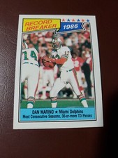 1987  Dan Marino Topps Record Breaker Football Card #6