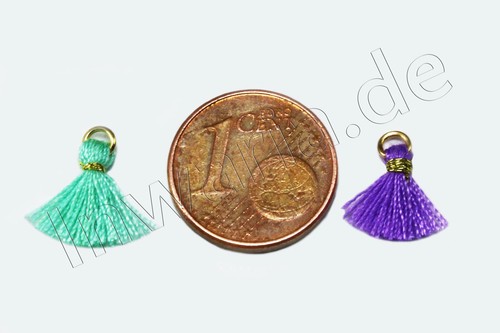 Quaste Anhänger Mini 10 mm Quasten Troddel Baumwolle Miniquaste Bommel, QM5 - Bild 2 von 11