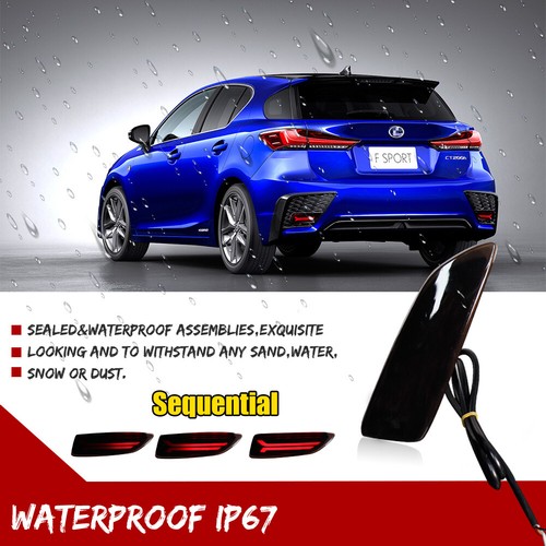 Kit de luces antiniebla traseras freno trasero humo LED para Toyota Corolla Lexus CT200h 11-13 - Imagen 3 de 12