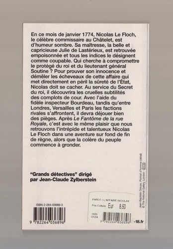 Jean-François PAROT L'AFFAIRE NICOLAS LE FLOCH Grands Détectives 10/18 TTBE+ - Picture 2 of 3