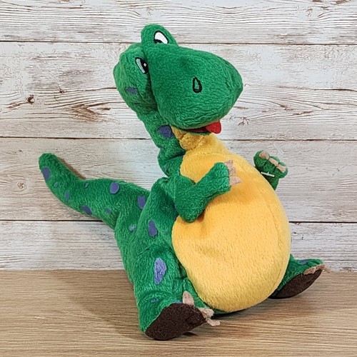 Juguete de peluche de dinosaurio verde de 7" Peppy The Peptisaurus Novartis de peluche verde - Imagen 2 de 5