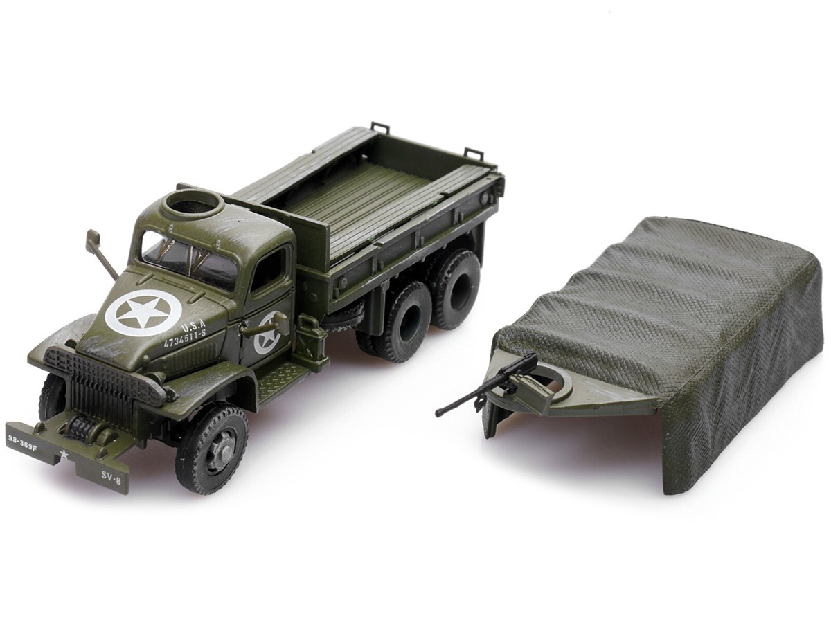 GMC CCKW 353 Truck w/ Mounted Gun Olive Drab WWII US Army 1/72 | eBay