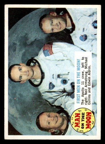 1970 Topps Man on the Moon #55 First Men On The Moon! EX *d3