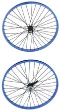 ALTALINE 26" X 2.125 CRUISER FRONT OR COASTER WHEEL 36 SPOKE 12G 3/8 AXLE BLUE.