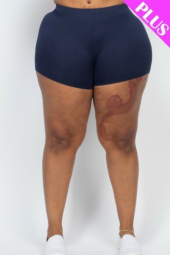 Womens Plus Solid Biker Spandex Shorts (1XL,2XL,3XL) - Bild 7 von 17