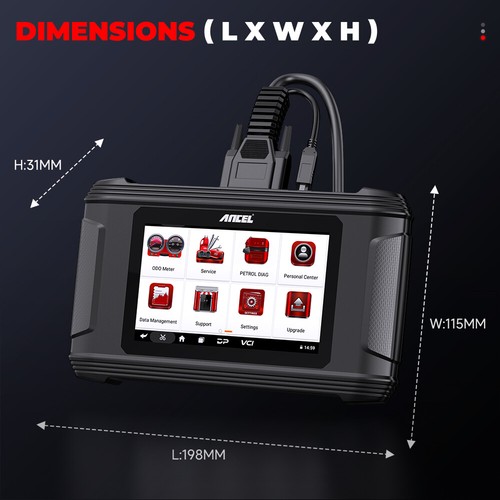 ANCEL Odometer Correction Mileage Adjust OBD2 Scanner Oil Reset Diagnostic Tool - Afbeelding 14 van 15