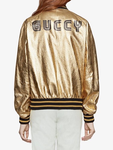 NEU Luxury Original GUCCI Damen Women`s Leder Bomberjacke- 519455- Große-D-36. - Picture 4 of 12
