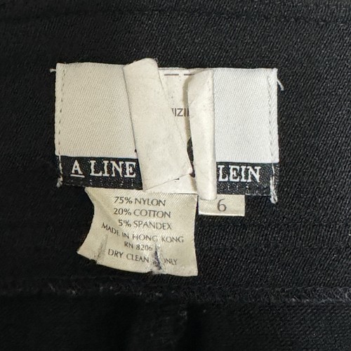 Pantalones estribos de esquí negros vintage Anne Klein para mujer 6 altos mezcla de nailon elásticos - Imagen 6 de 16