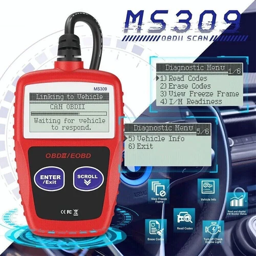 MS309 Automotive Code Reader OBD2 Scanner Diagnostic Tool Car Check Engine Fault