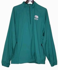 Adidas Jacket Mens 1/4 Zip Pullover Windbreaker Golf Climaproof Size L Green
