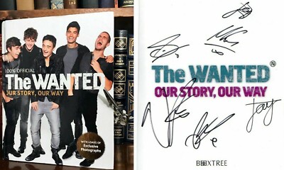 The Wanted SIGNED book Our Story, Our Way HAND SIGNED by All 5 Members AUTOGRAPH