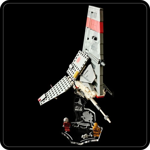 Soporte de exhibición en ángulo 3D para Lego 75081 T-16 Skyhopper + ranuras para minifiguras (A1112) - Imagen 2 de 12