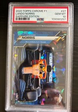 2020 Topps Chrome Sapphire Edition F1 Lando Norris #27 (RC) 💎PSA 10 💎