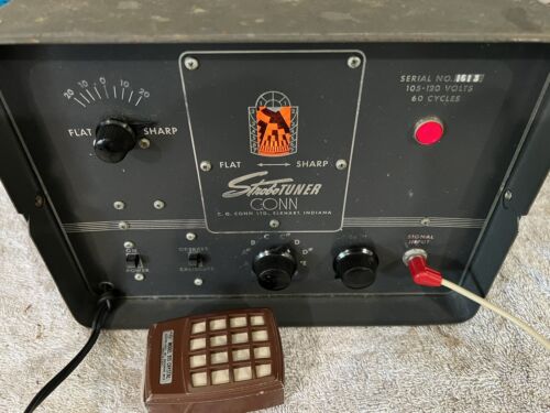 🇺🇸Vintage Conn Strobotuner Tuner W/Electro-Voice 915 Crystal Mic C.G. Conn🇺🇸 - Picture 1 of 23