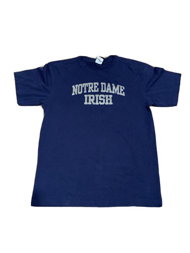 Women XL Adidas NCAA College Notre Dame Fighting Irish Navy Blue Shirt - Picture 1 of 6