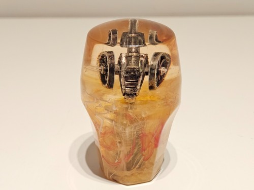 VINTAGE RARE COLLECTIBLE TRANSPARENT CAR MANUAL SHIFT GEAR KNOB WITH CANNON - Picture 6 of 12