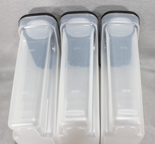 Rubbermaid Modular Food Storage 20 Cup/5L Cereal Container Gray Flip Top Lid 3pc - Picture 6 of 7