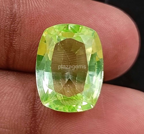 Natural Flawless Topazolite Garnet 14.55Ct Cushion Cut Certified Loose Gems 4SUE - Picture 5 of 7