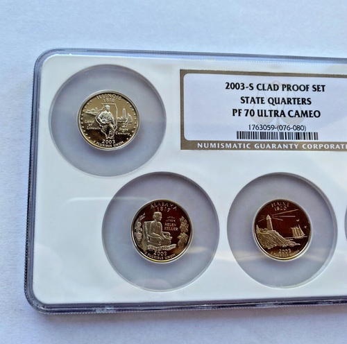 2003 S Clad Proof Set State Quarters NGC PF 70 Ultra Cameo - Picture 2 of 8