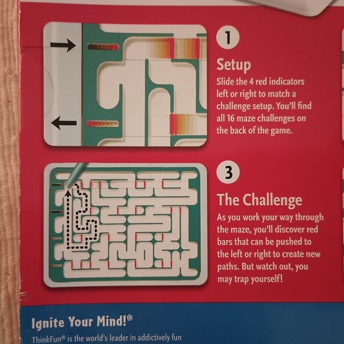 Think Fun Amaze Game 16 Mazes in One Puzzles Age 8+ USED Memory Logic Mensa Kids - Picture 5 of 8