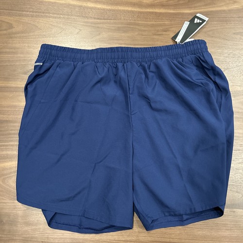 Pantalones Cortos Adidas Para Hombre AEROREADY Diseñados para Movimiento Talla 2XL Azul Marino Nuevos - Imagen 2 de 3