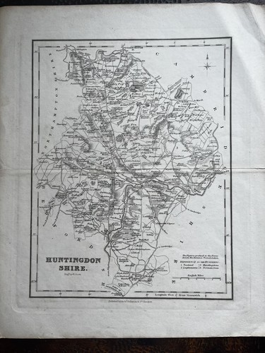 14 Antique English County Maps Bundle, Hand Coloured 19thC, B&W, Hand Coloured - Picture 6 of 20