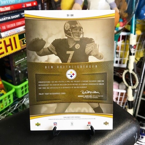 ‘06 Ben Roethlisberger UD Sweet Spot Sweet Images Box Topper Autograph Card - Picture 3 of 6