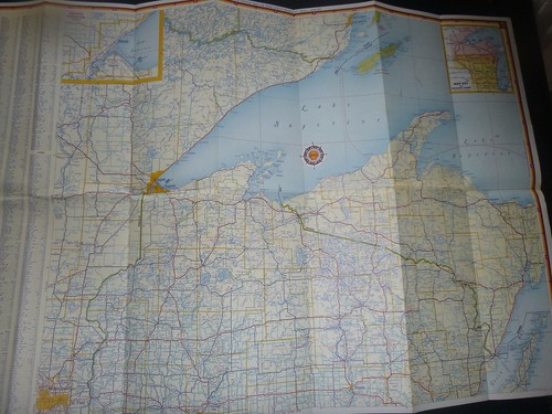 1956 Wisconsin road map Shell oil gas - Picture 3 of 4