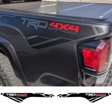 2X Matte Black TRD Style Rear Bed Side Vinyl Decal Sticker for Tacoma 2013-2023