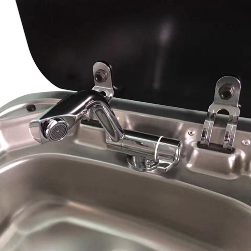 RV Caravan Copper Faucet Foldable Marine Boat Faucet Hot/Cold Water Swivel Tap - 第 10/11 張圖片