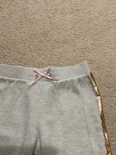 Calvin Klein Kids Girls Gray Fleece Pants Track Athletic Pants L(12/14) - Picture 5 of 6