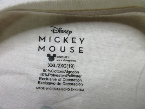 Disney Beige Mickey Mouse Tie Front Knot Graphic Crop Top Girl's Size XXL (19) - Picture 4 of 6