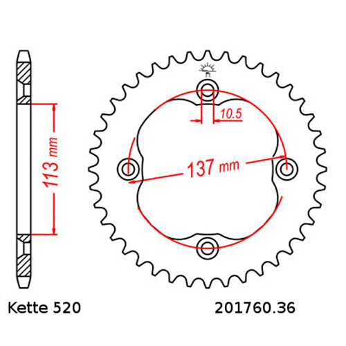 Kit Catena Suzuki LT-R 450 Quadracer 06-12 Catena RK GB 520 XSO 96 Aperto ORO - Bild 3 von 4