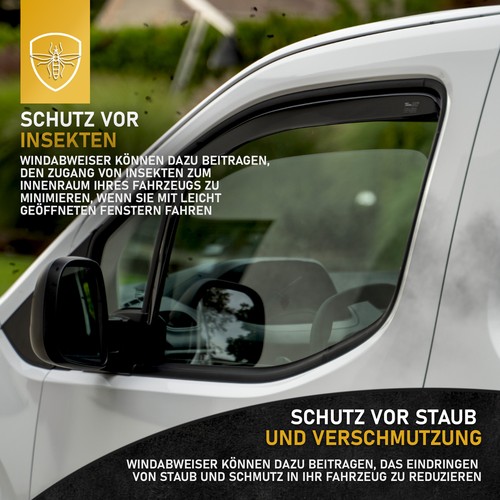 HEKO Windabweiser Regenabweiser Für MERCEDES VITO V-KLASSE W447 2014+ 2 Stk. - Picture 8 of 9