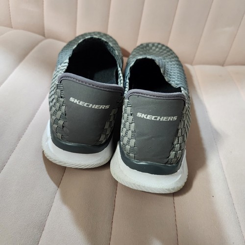 Scarpe Skechers Memory Foam Gel Grigio Tessuto Slip On Donna 8 con Protalus 100 - Foto 4 di 5