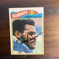 Harry Carson AUTOGRAPHED 1977 TOPPS Rookie Card #146 NEW YORK GIANTS Auto Signed