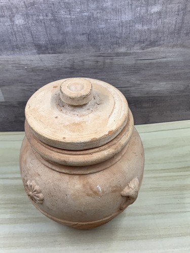 Vintage Ricceri Sergio Handmade Terracotta Pot/Urn with Lid 6" Fatte a Mano - Picture 8 of 18