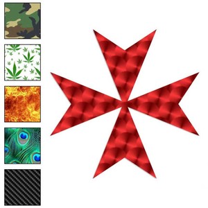 Size #442 Maltese Cross Decal Sticker Choose Pattern Size #442 Maltese Cross Decal Sticker Choose Pattern