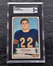 1954 BOWMAN GEORGE BLANDA ROOKIE FOOTBALL CARD #23 *****CENTERED***** SGC 2 GOOD